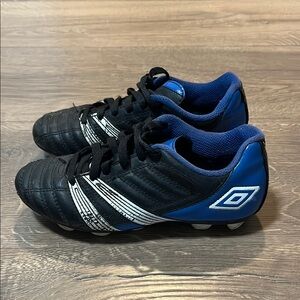 Umbro Kids Soccer Cleats- Black and Blue